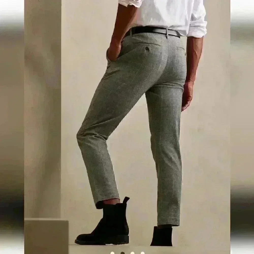 Banana Republic Plaid Grayson Slim-Tapered Fit Pant